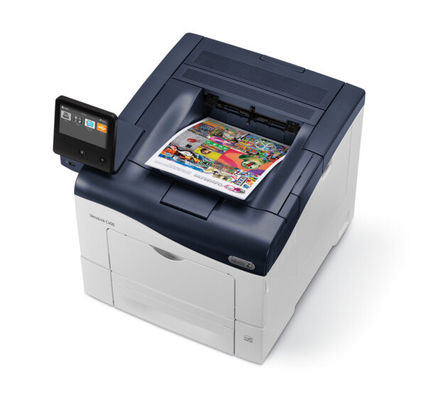 Xerox VersaLink C400 colour printer with touch screen, designed to maximise productivity with advanced connectivity features, offered by Xerox D&O Partners for the modern office environment.