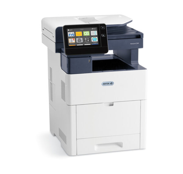 Xerox VersaLink C505V-X printer with colour touch screen user interface, designed for professional use, part of the Xerox product range proposed by D&O Partners.