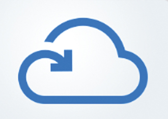 Icon representing a cloud with a circular arrow pointing downwards, symbolising the cloud storage services offered by Xerox D&O Partners to back up and access data securely and conveniently.