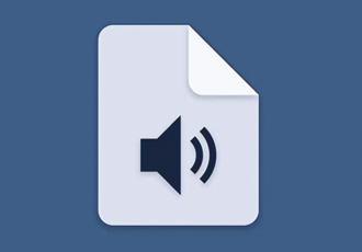 Document icon with speaker symbol, symbolising Xerox D&O Partners' Workflow Central document-to-audio functionality for accessibility and listening on the move.