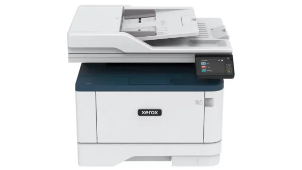 Xerox B305 multifunctionele zwart-wit printer met geavanceerde scan- en kopieerfuncties voor professioneel gebruik.
