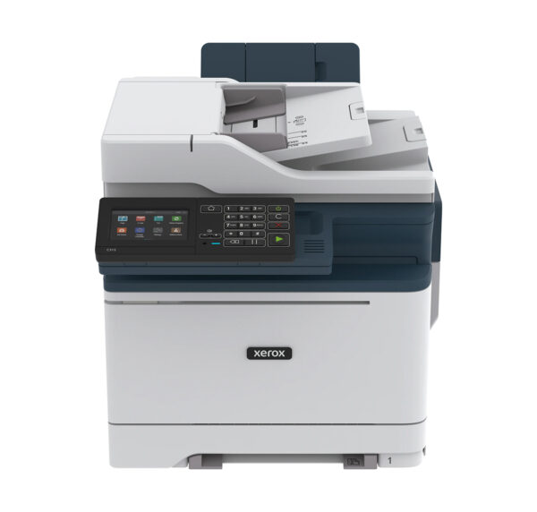 Een Xerox C315 multifunctionele kleurenprinter met een geavanceerd bedieningspaneel en automatische documentinvoer, ideaal voor kantooromgevingen die behoefte hebben aan veelzijdige print-, scan- en kopieerfunctionaliteiten