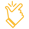 Icône représentant une main en geste d'ok, symbolisant la facilité et la simplicité du processus de financement offert par D&O Partners.