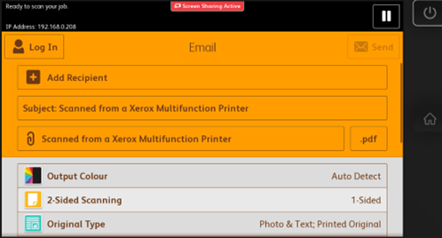 Email Scan Xerox Belgie